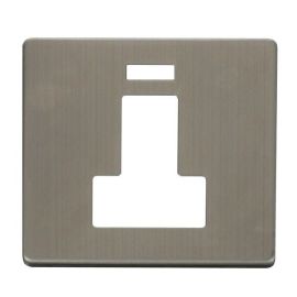 Click SCP252SS Stainless Steel Definity Screwless 13A Neon Switched Fused Spur Unit Cover Plate image