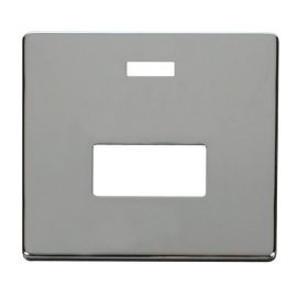 Click SCP253CH Polished Chrome Definity Screwless 13A Neon Fused Spur Unit Cover Plate image