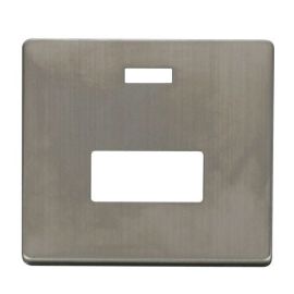 Click SCP253SS Stainless Steel Definity Screwless 13A Neon Fused Spur Unit Cover Plate image