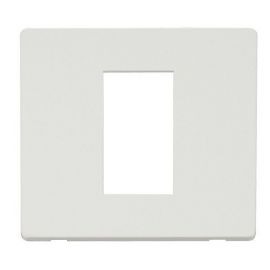 Click SCP310MW New Media Metal White 1 Gang 1 Aperture Definity Cover Plate 