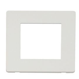 Click SCP311MW New Media Metal White 1 Gang 2 Aperture Definity Cover Plate  image