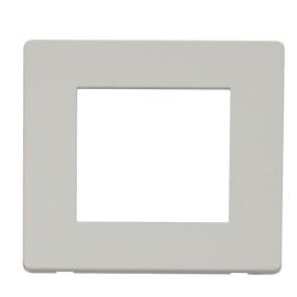 Click SCP311PW New Media Polar White 1 Gang 2 Aperture Definity Cover Plate  image