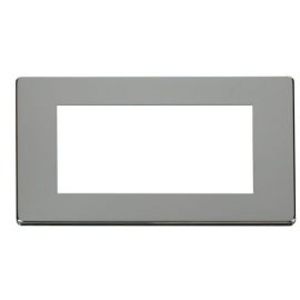 Click SCP312CH New Media Polished Chrome 2 Gang 4 Aperture Definity Cover Plate  image