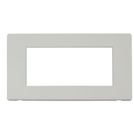 Click SCP312PW New Media Polar White 2 Gang 4 Aperture Definity Cover Plate  image