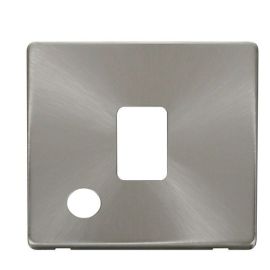 Click SCP322BS Brushed Steel Definity Screwless 1 Gang 20A Flex Outlet Switch Cover Plate image