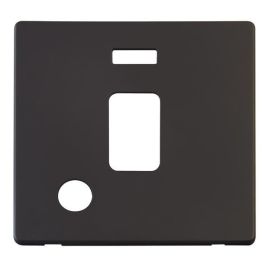 Click SCP323BK Matt Black Definity Screwless 1 Gang 20A Flex Outlet Neon Switch Cover Plate image