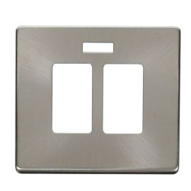 Click SCP324BS Brushed Steel Definity Screwless Sink or Bath Switch Cover Plate image