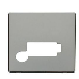 Click SCP350CH Polished Chrome Definity Screwless 13A Flex Outlet Lockable Fused Spur Unit Cover Plate image