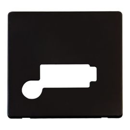 Click SCP350MB Definity Metal Black Screwless 13A Flex Outlet Lockable Fused Spur Unit Cover Plate image