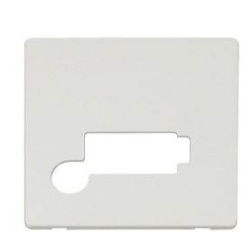 Click SCP350MW Matt White Definity Screwless 13A Flex Outlet Lockable Fused Spur Unit Cover Plate image