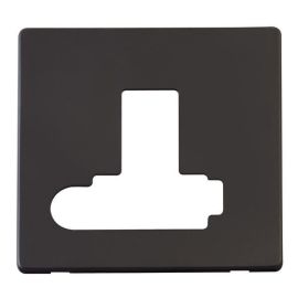 Click SCP351BK Matt Black Definity Screwless 13A Flex Outlet Lockable Switched Fused Spur Unit Cover Plate image