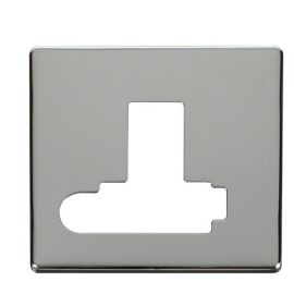 Click SCP351CH Polished Chrome Definity Screwless 13A Flex Outlet Lockable Switched Fused Spur Unit Cover Plate image