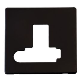Click SCP351MB Definity Metal Black Screwless 13A Flex Outlet Lockable Switched Fused Spur Unit Cover Plate image