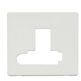 Click SCP351MW Matt White Definity Screwless 13A Flex Outlet Lockable Switched Fused Spur Unit Cover Plate image