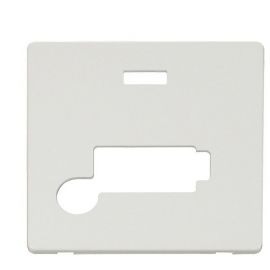 Click SCP353MW Matt White Definity Screwless 13A Flex Outlet Neon Lockable Fused Spur Unit Cover Plate image
