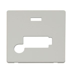 Click SCP353PW Polar White Definity Screwless 13A Flex Outlet Neon Lockable Fused Spur Unit Cover Plate