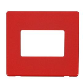 Click SCP403RD Red Definity Screwless 1 Gang 3 Aperture Cover Plate image