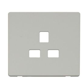 Click SCP430PW Polar White Definity Screwless 1 Gang 13A UK Socket Cover Plate