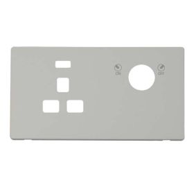 Click SCP655PW Definity Polar White Screwless 1 Gang 13A 2 Pole Neon Key Lockable Socket Cover Plate image