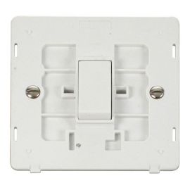 Click SIN011PW White Definity 1 Gang 10AX 2 Way Plate Switch Insert  - White Insert