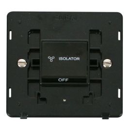 Click SIN020BK Black Definity 10A 3 Pole Fan Isolation Plate Switch Insert - Black Insert image