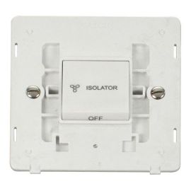 Click SIN020PW White Definity 10A 3 Pole Fan Isolation Plate Switch Insert - White Insert image