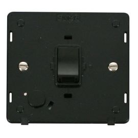 Click SIN022BK Black Definity 20A 2 Pole Flex Outlet Plate Switch Insert - Black Insert image