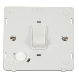 Click SIN022PW White Definity 20A 2 Pole Flex Outlet Plate Switch Insert - White Insert image