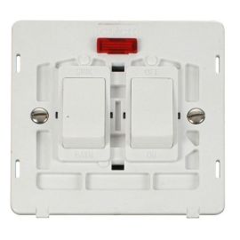 Click SIN024PW White Definity 20A 2 Pole Sink or Bath Plate Switch With Neon Insert - White Insert image