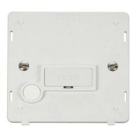 Click SIN050PW White Definity 13A Flex Outlet Fused Spur Unit Insert - White Insert image