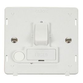Click SIN051PW White Definity 13A 2 Pole Switched Flex Outlet Fused Spur Unit Insert - White Insert image