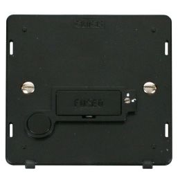 Click SIN250BK Black Definity 13A Flex Outlet Lockable Fused Spur Unit Insert  - Black Insert image