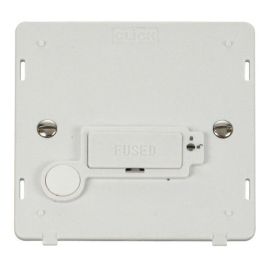 Click SIN250PW White Definity 13A Flex Outlet Lockable Fused Spur Unit Insert  - White Insert image