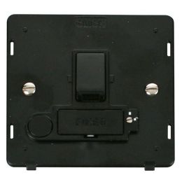 Click SIN251BK Black Definity 13A Flex Outlet Lockable Switched Fused Spur Unit Insert  - Black Insert image