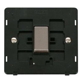 Click SIN411BKSS Stainless Steel Definity Ingot 1 Gang 10AX 2 Way Plate Switch Insert - Black Insert image