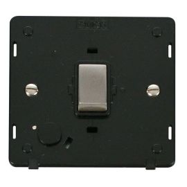 Click SIN522BKSS Stainless Steel Definity Ingot 20A 2 Pole Flex Outlet Plate Switch Insert - Black Insert image