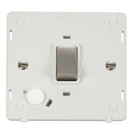 Click SIN522PWSS Stainless Steel Definity Ingot 20A 2 Pole Flex Outlet Plate Switch Insert - White Insert image