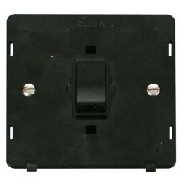 Click SIN622BK Black Definity 20A 2 Pole Plate Switch Insert - Black Insert image