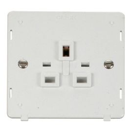 Click SIN630PW White Definity 1 Gang 13A Socket Outlet Insert  - White Insert image