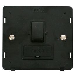 Click SIN651BK Black Definity 13A 2 Pole Switched Fused Spur Unit Insert - Black Insert