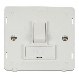 Click SIN651PW White Definity 13A 2 Pole Switched Fused Spur Unit Insert - White Insert image