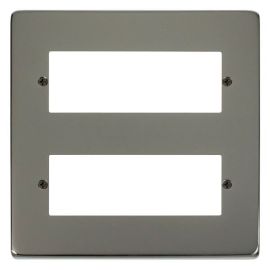 Click VPBN512 MiniGrid Black Nickel 2 Tier 12 Aperture Deco Unfurnished Front Plate image