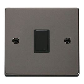 Click VPBN622BK Deco Black Nickel 20A 2 Pole Switch - Black Insert image