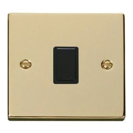 Click VPBR622BK Deco Polished Brass 20A 2 Pole Switch - Black Insert image