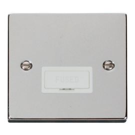 Click VPCH650WH Deco Polished Chrome 13A Fused Spur Unit - White Insert image