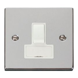 Click VPCH651WH Deco Polished Chrome 13A Switched Fused Spur Unit - White Insert image