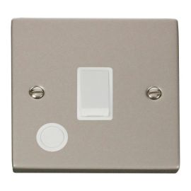Click VPPN022WH Deco Pearl Nickel 20A 2 Pole Flex Outlet Switch - White Insert image