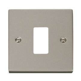 Click VPPN20401 GridPro Pearl Nickel 1 Gang Deco Range Front Plate image