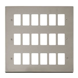 Click VPPN20518 GridPro Pearl Nickel 18 Gang Deco Range Front Plate image