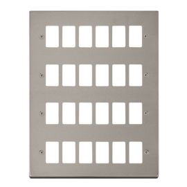 Click VPPN20524 GridPro Pearl Nickel 24 Gang Deco Range Front Plate image